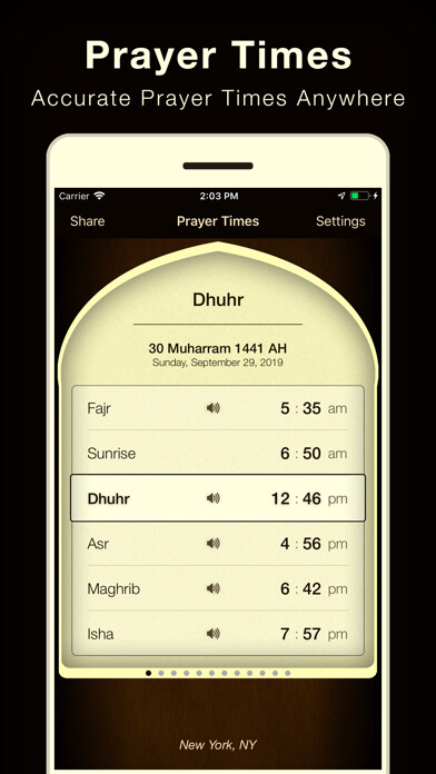 Emulate iPhone app Islamic Prayer Times: Athan using MyAndroid