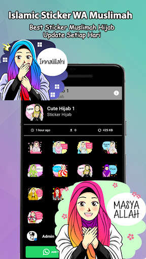 Run android online APK Islamic Sticker WA Hijab Muslim English Arabic from MyAndroid or emulate Islamic Sticker WA Hijab Muslim English Arabic using MyAndroid