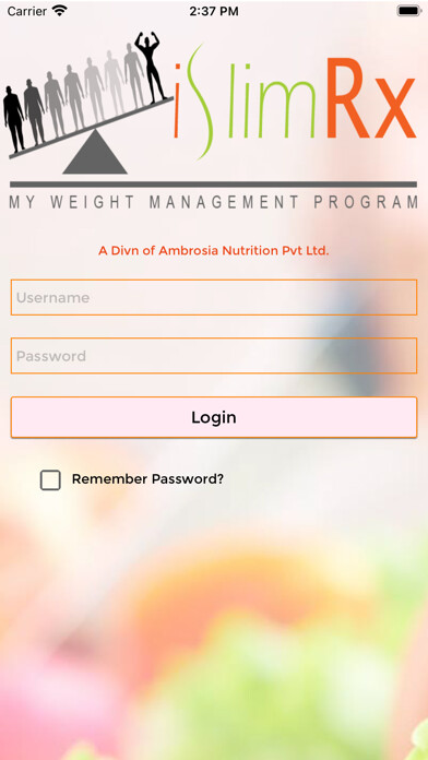 Emulate iPhone app islimRx - Weight Tracker using MyAndroid