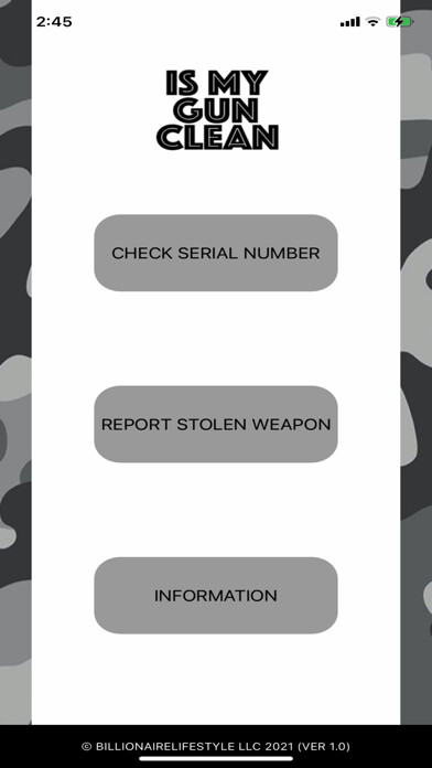Emulate iPhone app IS MY GUN CLEAN using MyAndroid