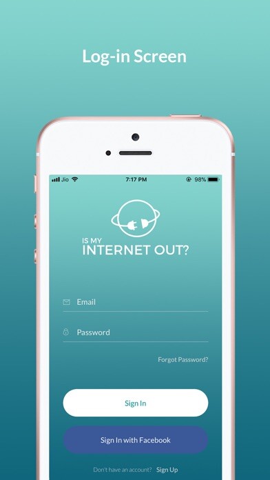 Emulate iPhone app Is My Internet Out? using MyAndroid