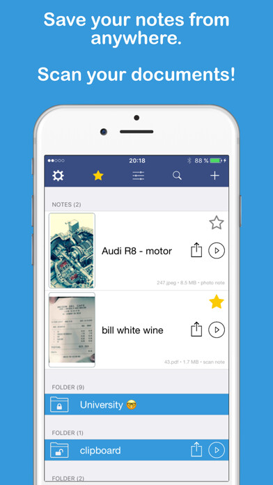 Emulate iPhone app iSpicker - fade in and out your notes (LIGHT) using MyAndroid