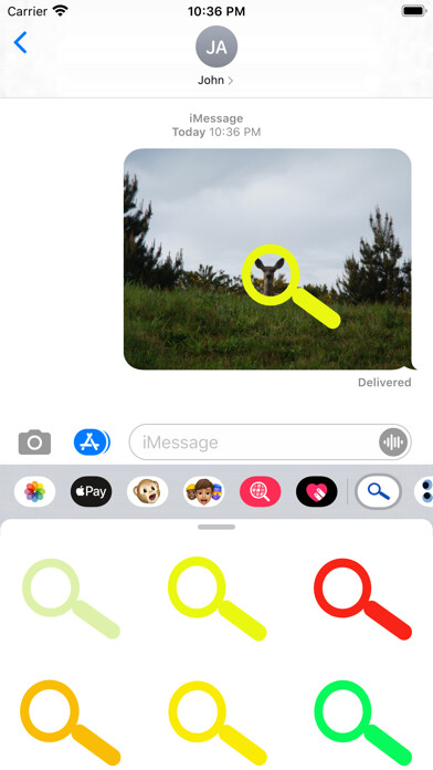 Emulate iPhone app I Spy stickers using MyAndroid