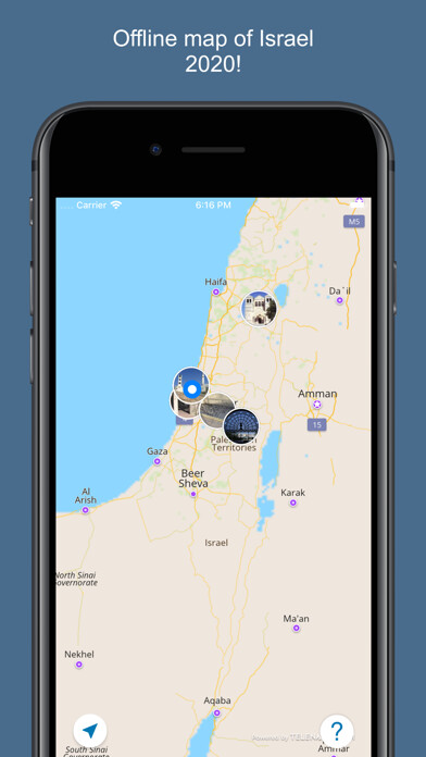 Emulate iPhone app Israel 2020 — offline map using MyAndroid Emulate iPhone app Israel 2020 — offline map using MyAndroid