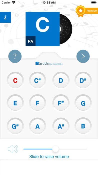 Emulate iPhone app iSruthi-Tampura Sruthi box using MyAndroid