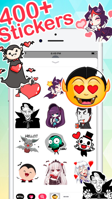 Emulate iPhone app iStickers: Vampires using MyAndroid Emulate iPhone app iStickers: Vampires using MyAndroid