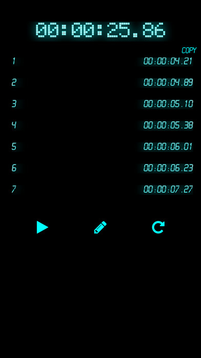 Emulate iPhone app iStopwatch-best stopwatch for you using MyAndroid