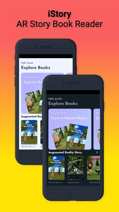 Emulate iPhone app iStory - Kids Stories in AR using MyAndroid
