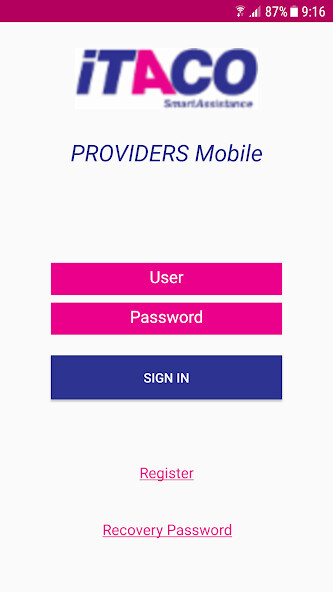 Run android online APK ITACO - Service Providers from MyAndroid or emulate ITACO - Service Providers using MyAndroid Run android online APK ITACO - Service Providers from MyAndroid or emulate ITACO - Service Providers using MyAndroid