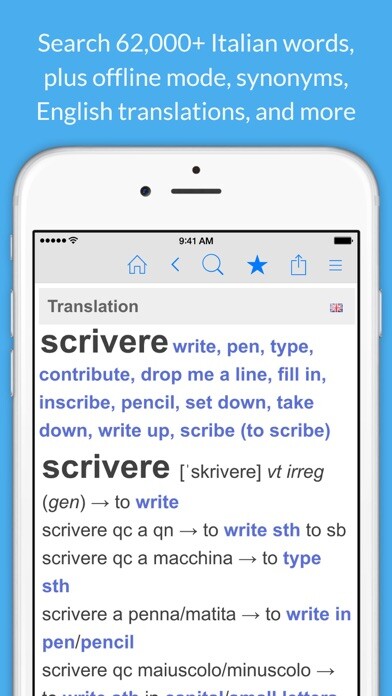Emulate iPhone app Italian Dictionary & Thesaurus using MyAndroid Emulate iPhone app Italian Dictionary & Thesaurus using MyAndroid