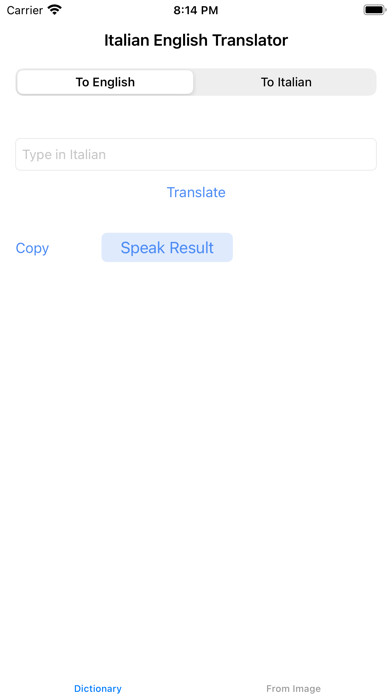 Emulate iPhone app Italian English Translator Pro using MyAndroid Emulate iPhone app Italian English Translator Pro using MyAndroid