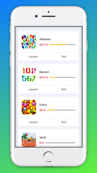 Emulate iPhone app Italian For Beginners using MyAndroid