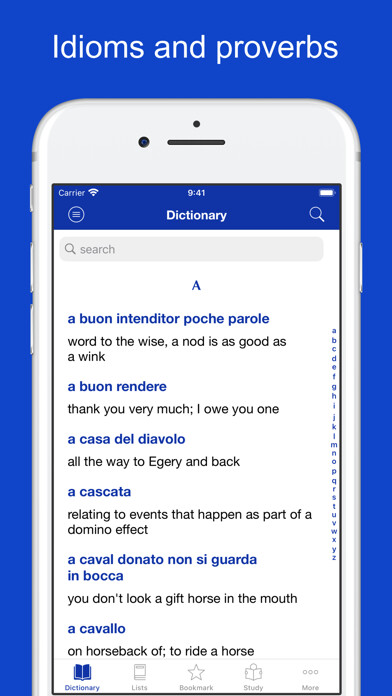 Emulate iPhone app Italian Idioms and Proverbs using MyAndroid Emulate iPhone app Italian Idioms and Proverbs using MyAndroid