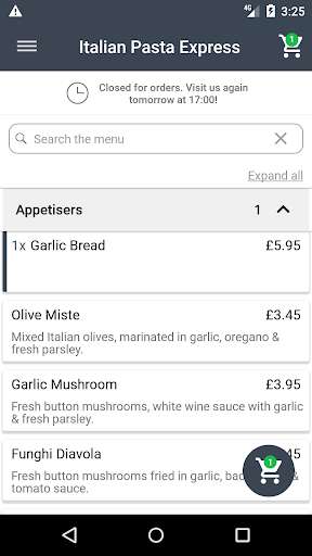 Run android online APK Italian Pasta Express from MyAndroid or emulate Italian Pasta Express using MyAndroid