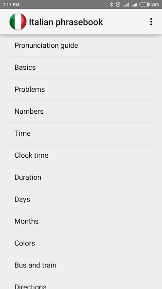 Run android online APK Italian phrasebook for tourists from MyAndroid or emulate Italian phrasebook for tourists using MyAndroid Run android online APK Italian phrasebook for tourists from MyAndroid or emulate Italian phrasebook for tourists using MyAndroid