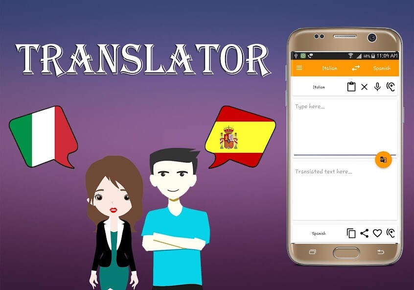 Run android online APK Italian To Spanish Translator from MyAndroid or emulate Italian To Spanish Translator using MyAndroid