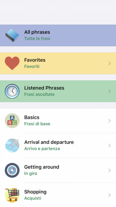 Emulate iPhone app Italian Travel Phrases & Words using MyAndroid Emulate iPhone app Italian Travel Phrases & Words using MyAndroid