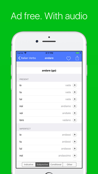 Emulate iPhone app Italian Verb Conjugator Pro using MyAndroid Emulate iPhone app Italian Verb Conjugator Pro using MyAndroid