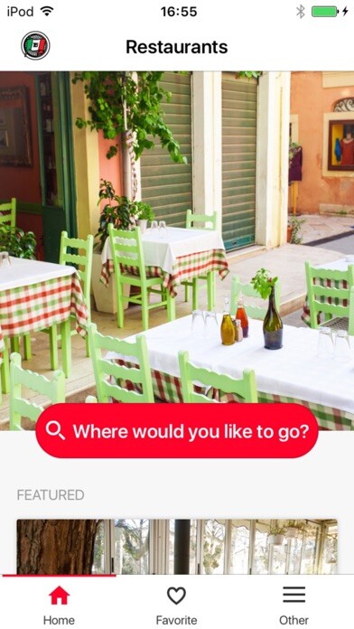 Emulate iPhone app Italy – Restaurants by Touring using MyAndroid