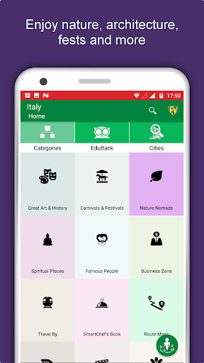 Run android online APK Italy Travel & Explore, Offline Tourist Guide from MyAndroid or emulate Italy Travel & Explore, Offline Tourist Guide using MyAndroid