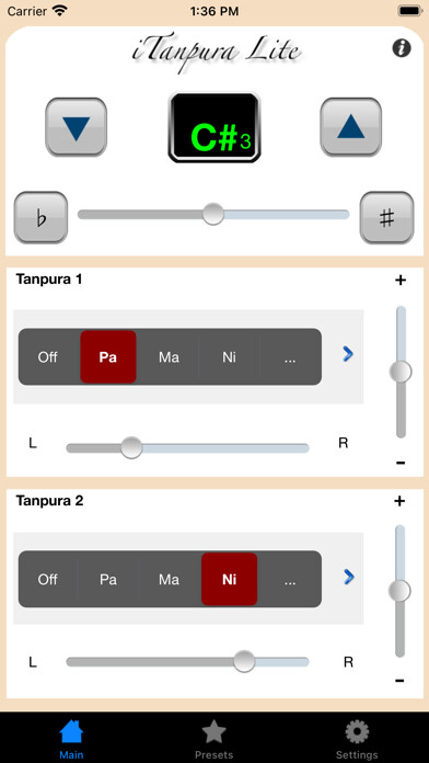 Emulate iPhone app iTanpura Lite using MyAndroid