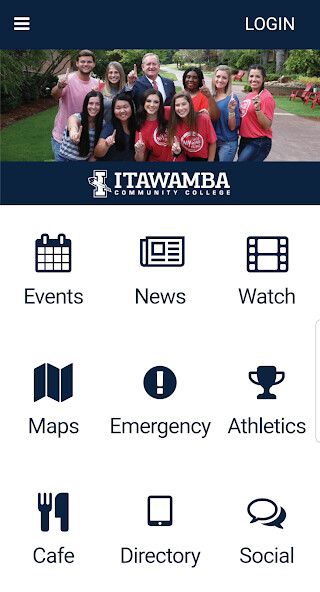 Emulate iPhone app Itawamba CC using MyAndroid