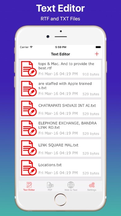 Emulate iPhone app iText and PDF Editor Pro using MyAndroid