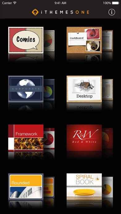 Emulate iPhone app iThemes One for Keynote using MyAndroid