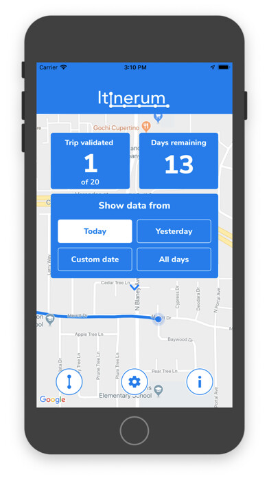 Emulate iPhone app Itinerum™ using MyAndroid