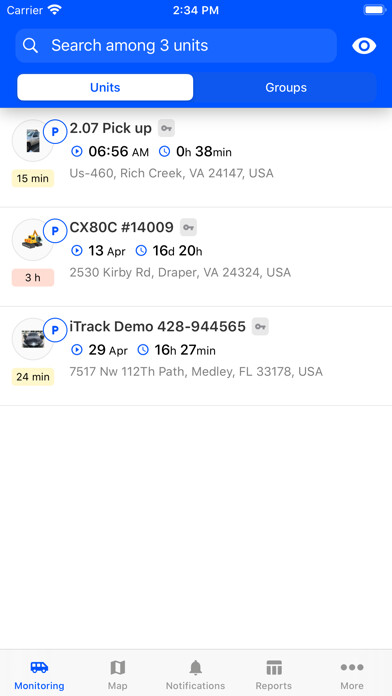 Emulate iPhone app iTrack Assets Mobile using MyAndroid