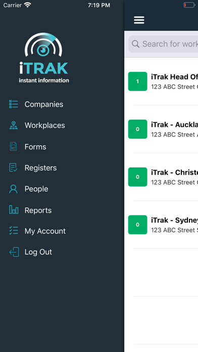 Emulate iPhone app iTrak Limited using MyAndroid