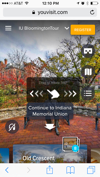Emulate iPhone app IU Bloomington in VR using MyAndroid