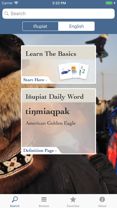 Emulate iPhone app Iñupiat Word Finder using MyAndroid Emulate iPhone app Iñupiat Word Finder using MyAndroid