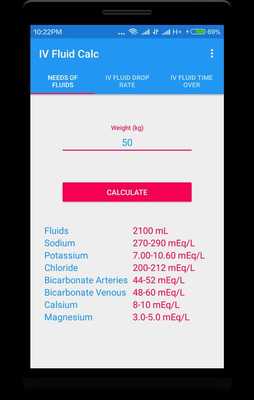 Emulate Android APK IV Fluid Calc Emulate Android APK IV Fluid Calc