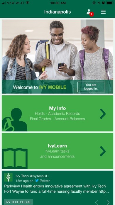 Emulate iPhone app Ivy Tech Mobile using MyAndroid Emulate iPhone app Ivy Tech Mobile using MyAndroid