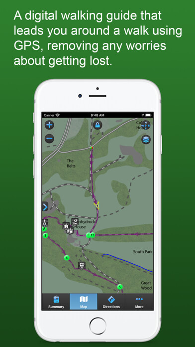 Emulate iPhone app iWalk Cornwall using MyAndroid