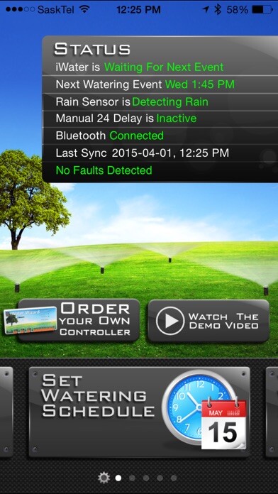 Emulate iPhone app iWater Wizard Irrigation Controller using MyAndroid