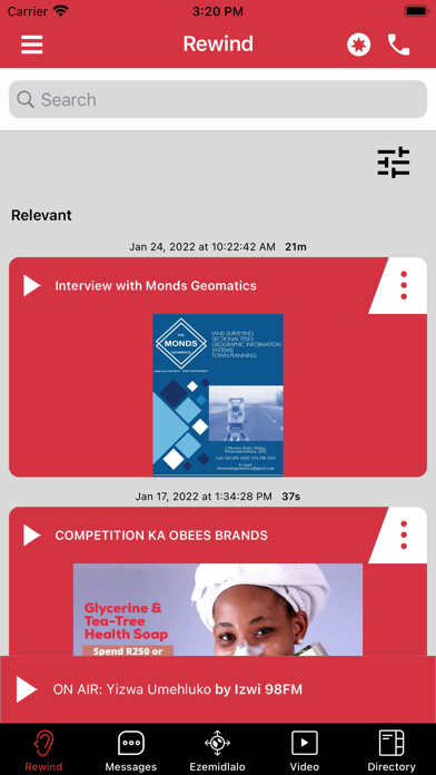 Emulate iPhone app Izwi98FM using MyAndroid Emulate iPhone app Izwi98FM using MyAndroid