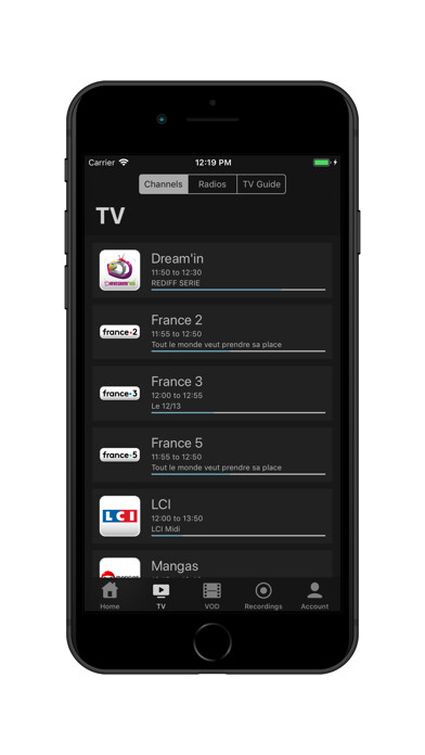 Emulate iPhone app izyTV using MyAndroid