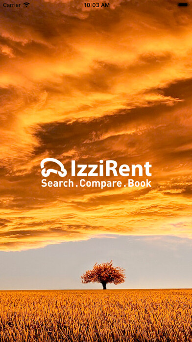 Emulate iPhone app IzziRent Car Rental using MyAndroid
