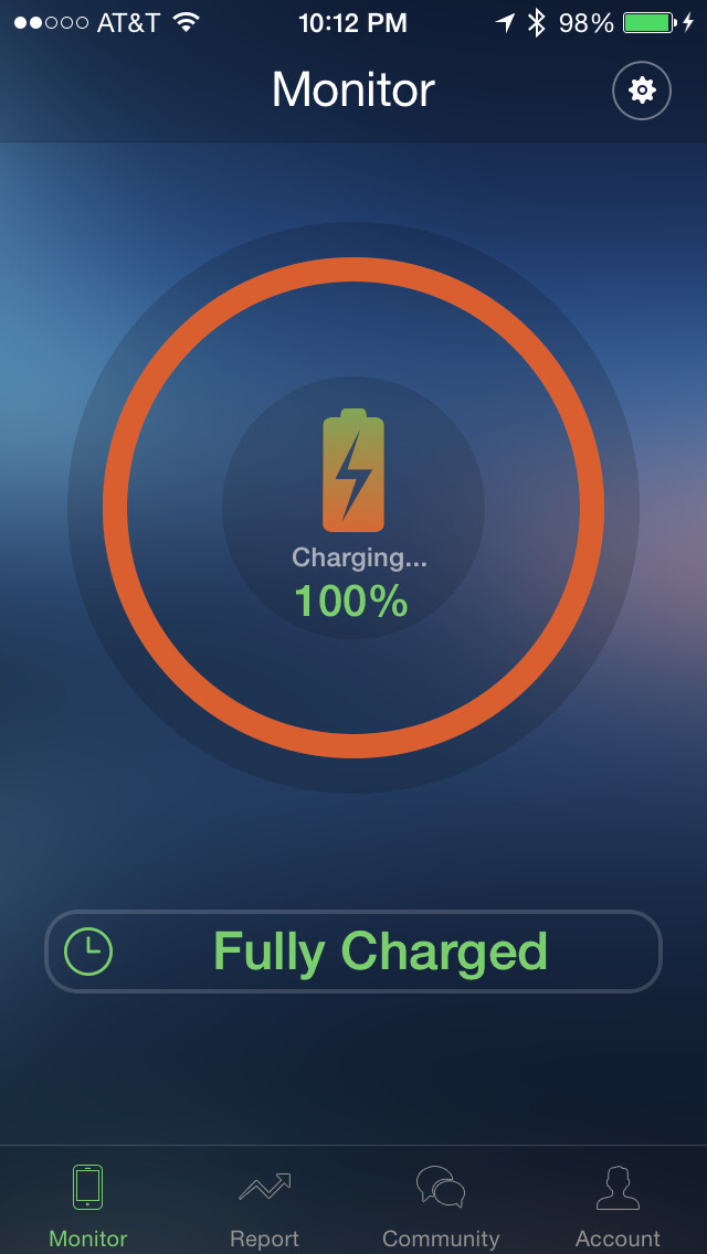 Emulate iPhone app Jackery - Must-have Battery Management App using MyAndroid