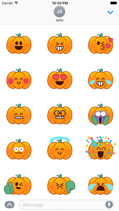 Emulate iPhone app Jack-o-Moji Stickers by Mojimade using MyAndroid Emulate iPhone app Jack-o-Moji Stickers by Mojimade using MyAndroid