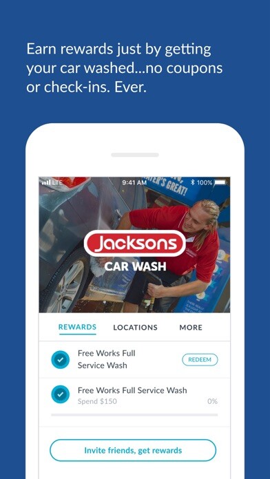 Emulate iPhone app Jacksons Car Wash Rewards using MyAndroid