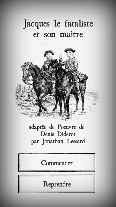 Emulate iPhone app Jacques le fataliste using MyAndroid