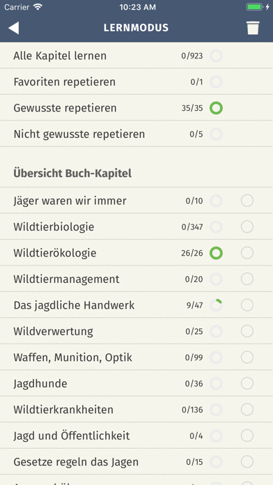 Emulate iPhone app Jagd-Lern App using MyAndroid