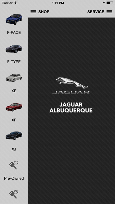 Emulate iPhone app Jaguar Albuquerque using MyAndroid