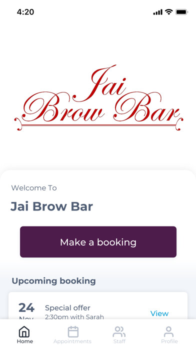 Emulate iPhone app Jai Brow Bar using MyAndroid Emulate iPhone app Jai Brow Bar using MyAndroid