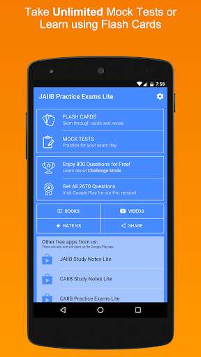 Run android online APK JAIIB Practice Exams Lite from MyAndroid or emulate JAIIB Practice Exams Lite using MyAndroid
