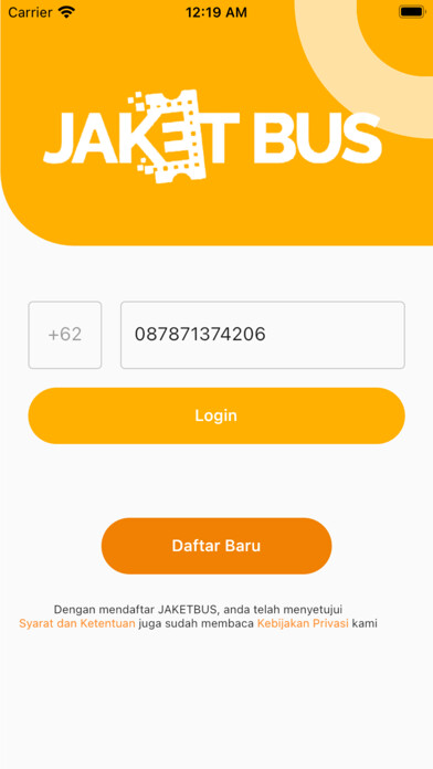 Emulate iPhone app JaketBus using MyAndroid
