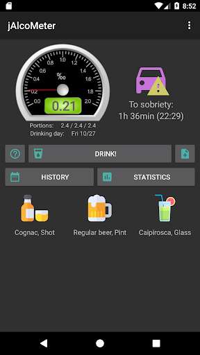 Run android online APK jAlcoMeter from MyAndroid or emulate jAlcoMeter using MyAndroid